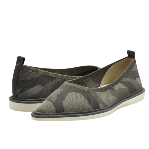 Louise Et Cie Celete Washable Point Toe Flat Green Camo Size 6 - Picture 1 of 9